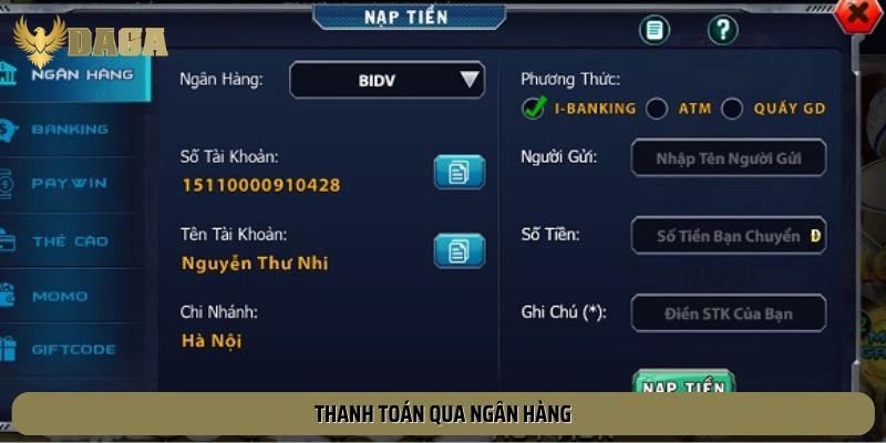 Thanh toán qua ngân hàng