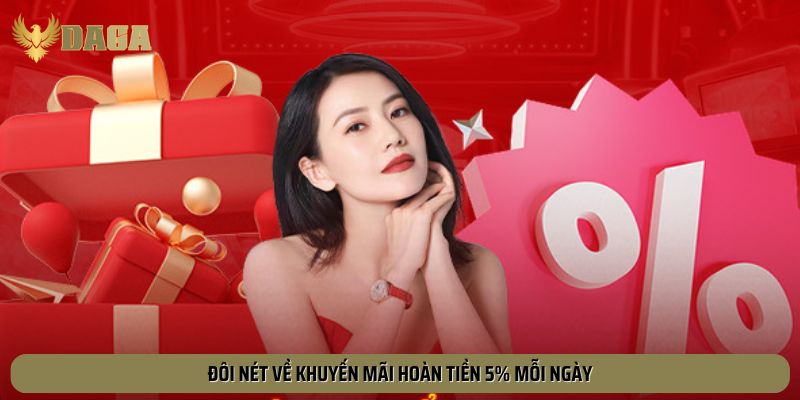Giới thiệu khuyến mãi hoàn tiền 5% mỗi ngày